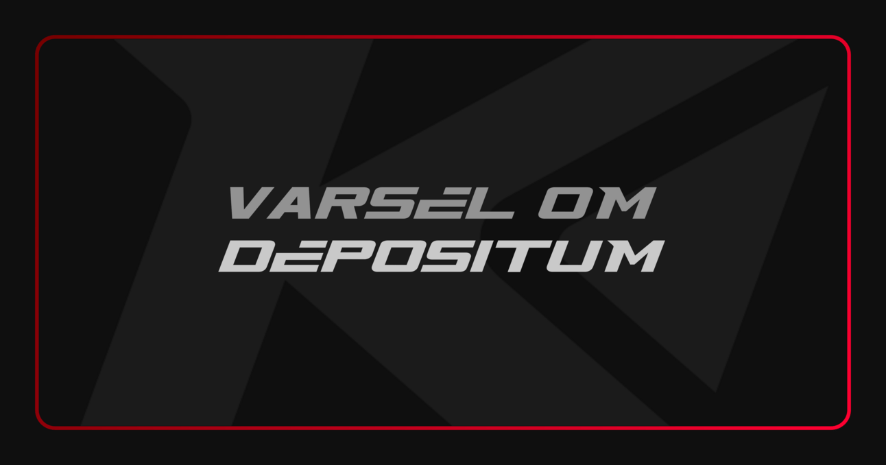 Varsel om innføring av depositum for custom-bestillinger